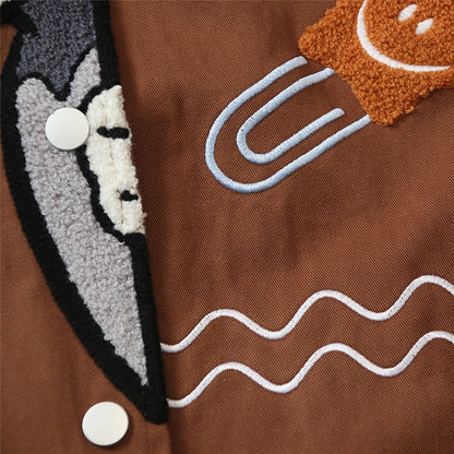 Tom and Jerry Patchwork Varsity Jacket