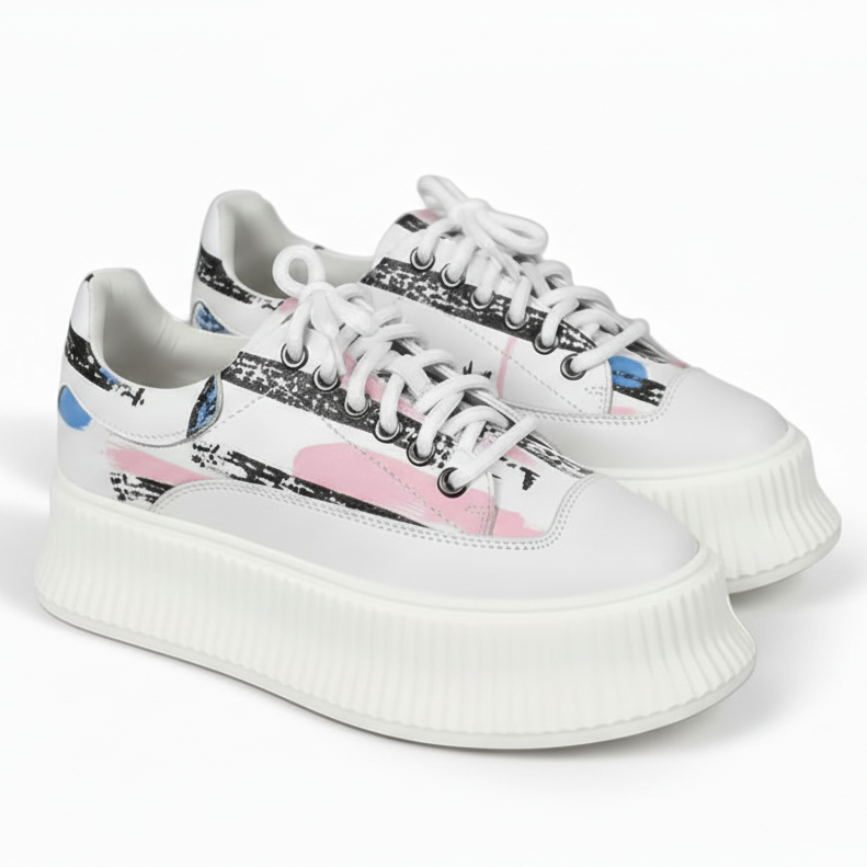 Women's Wave Platform Shoes (Blue)