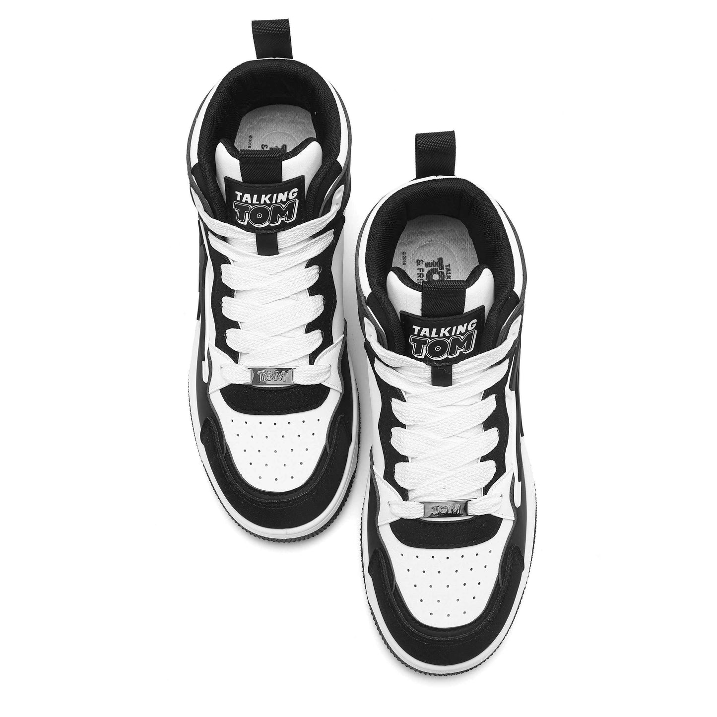 TALKING TOM | Sports High Top Board Shoes - Black/White