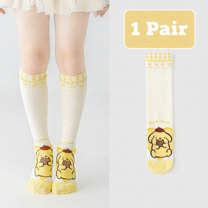 Girls' Kawaii Sanrio Characters Breathable High Socks
