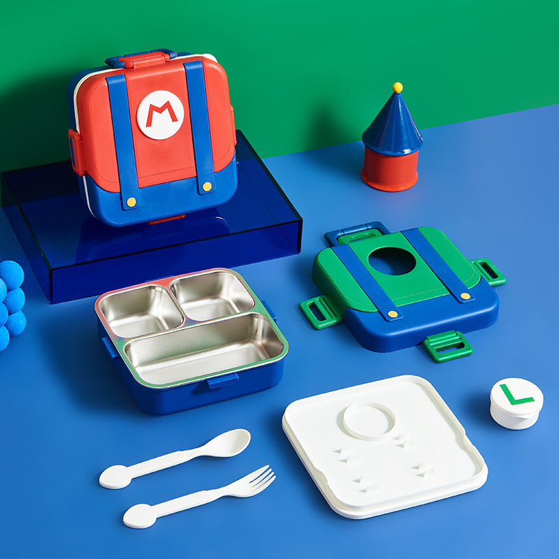 Super Mario & Luigi Premium Stainless Steel Bento Lunch Box