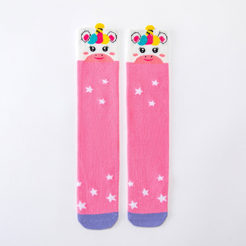 Girls Animal Cartoon Over-The-Knee Crazy Socks