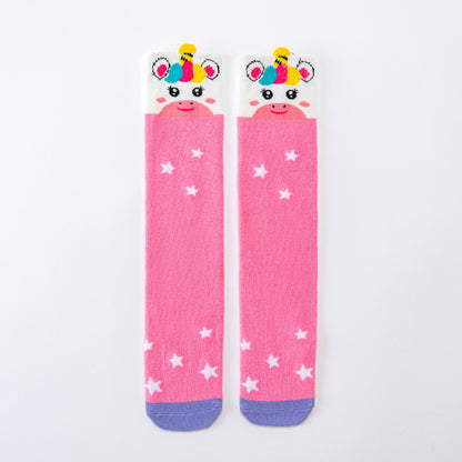 Girls Animal Cartoon Over-The-Knee Crazy Socks