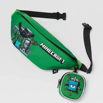 Minecraft Waist Bag / Crossbody Bag and Detachable Coin Purse Combo