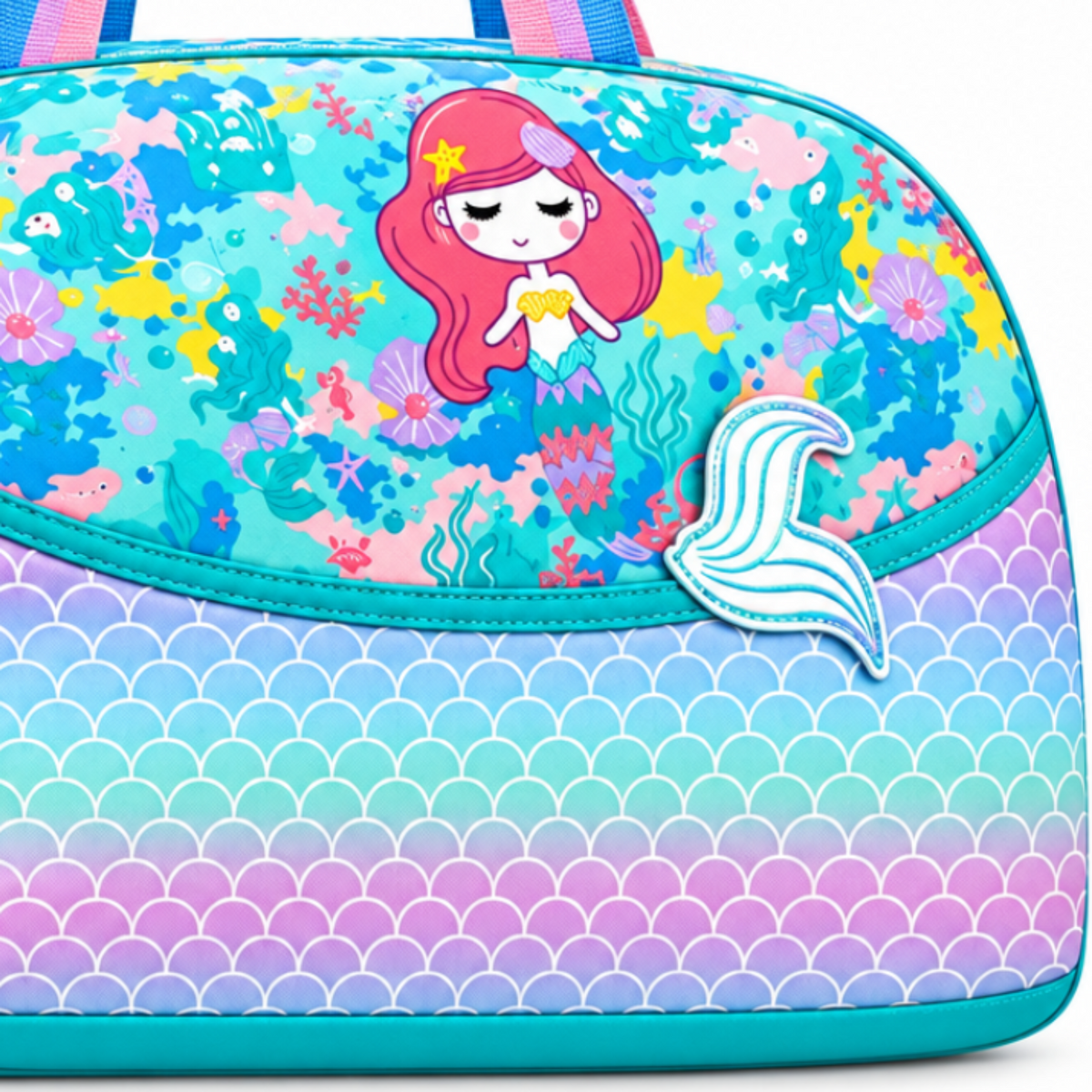 Mermaid Large 3D Pixie Pack Girls Duffel Bag