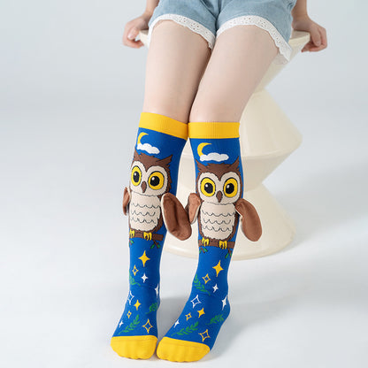 Cute Children's Knee-High 3D Adorable Crazy Socks