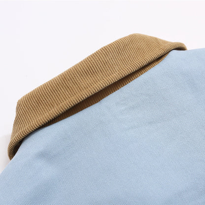 Corduroy Collar Puppy Paw Classic Jacket