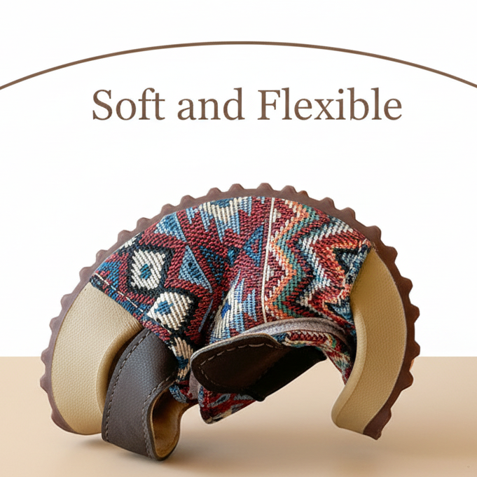 Children's Boho Chic Linen Cork Sandals