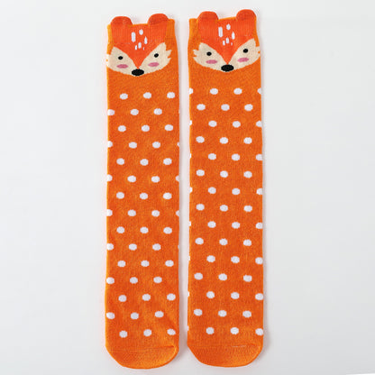 Girls' Cute Animal Knee-High Crazy Socks