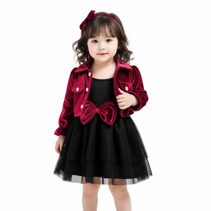 Girls Velvet Maisie 3Pcs Outfit | ZYLUS