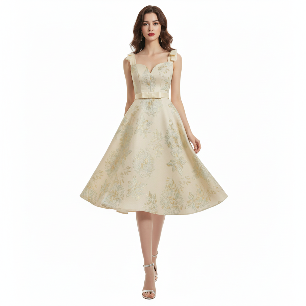 Fiore Dawn Suspender Midi Dress.