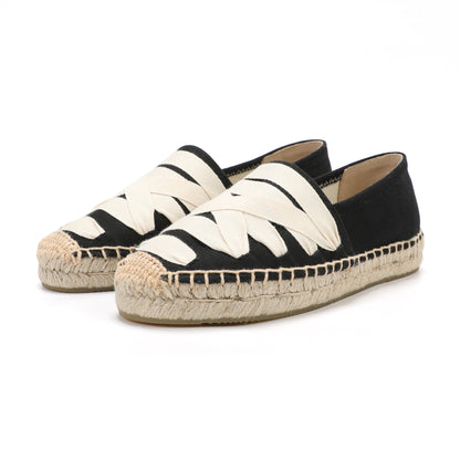 TONIVIS Women's Slip-On Webbing Espadrille Shoes