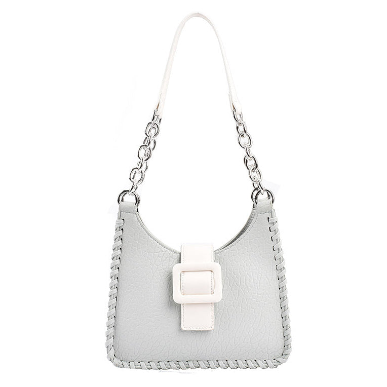 Buckle Bucket Shoulder Bag