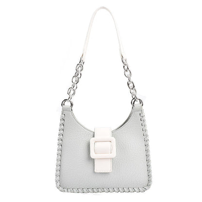 Buckle Bucket Shoulder Bag