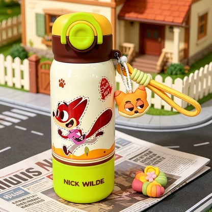 Zootopia Kids Insulated Stainless Steel Water Bottle with Charm