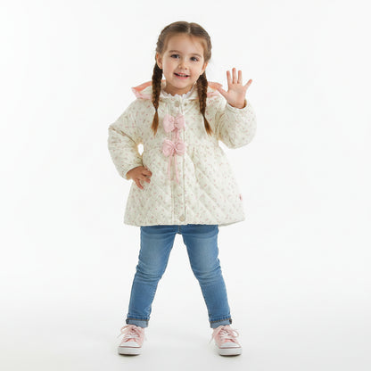 Girls' Flora Bow Hooded Jacket