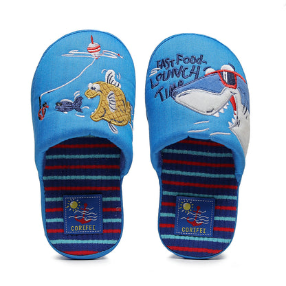 Children's Fin-tastic Fast Food Lunch Time Closed-Toe Home Slippers