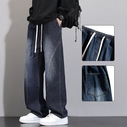 Men's Wide-Leg Denim Baggy Jeans