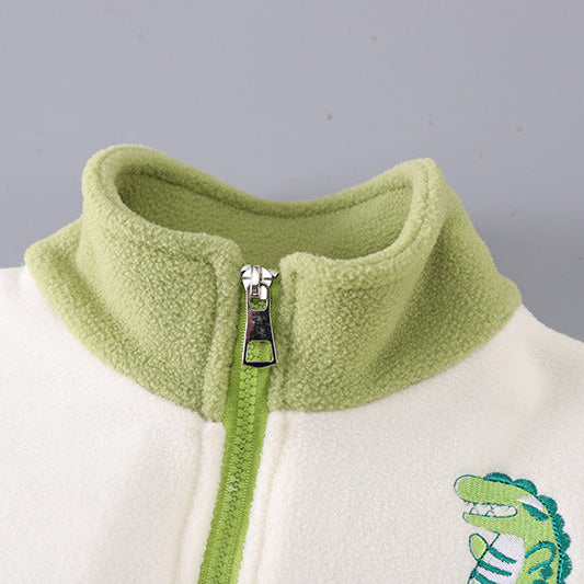 Little Boys' Dino 3-Piece Fleece Tracksuit Set