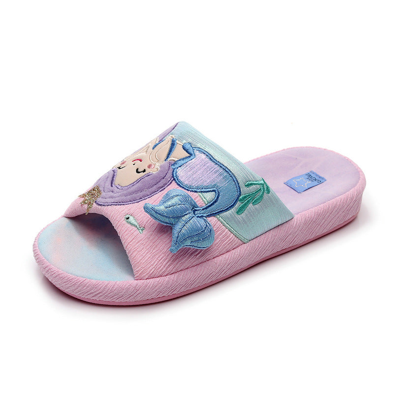 Children's Adorable Mermaid Home Slippers