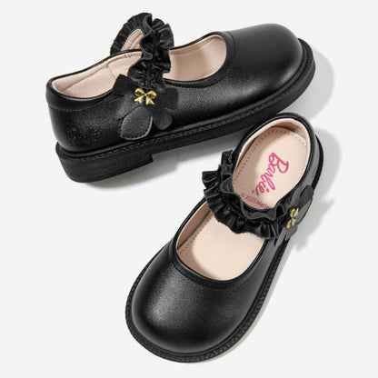 Barbie | Girls' Princess Black Leather Shoes