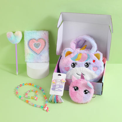Children's Unicorn Stationery and Hairpins Gift Set Box
