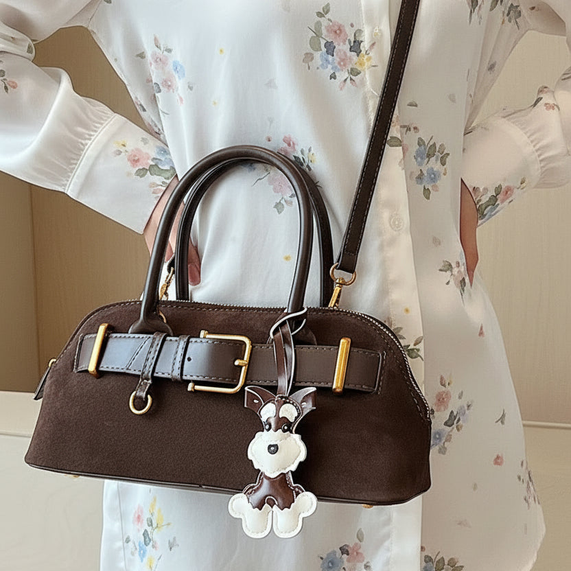 Luxe Suede Mini Satchel Bag