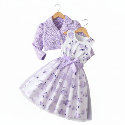 Princess Petal Ensemble Dress 2-Piece Outfit Set