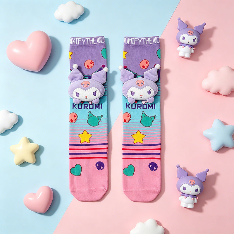 Sanrio Knee-High 3D Crazy Socks
