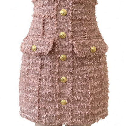 Prestige Tweed Sleeveless Mini Dress.