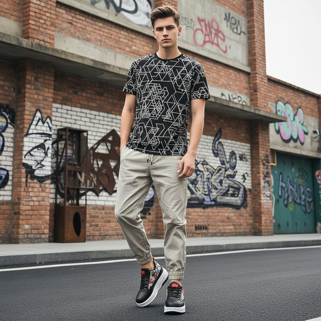Unisex 2-in-1 Street-Art Graffiti Convertible Roller Skate Shoes | Kids & Adult