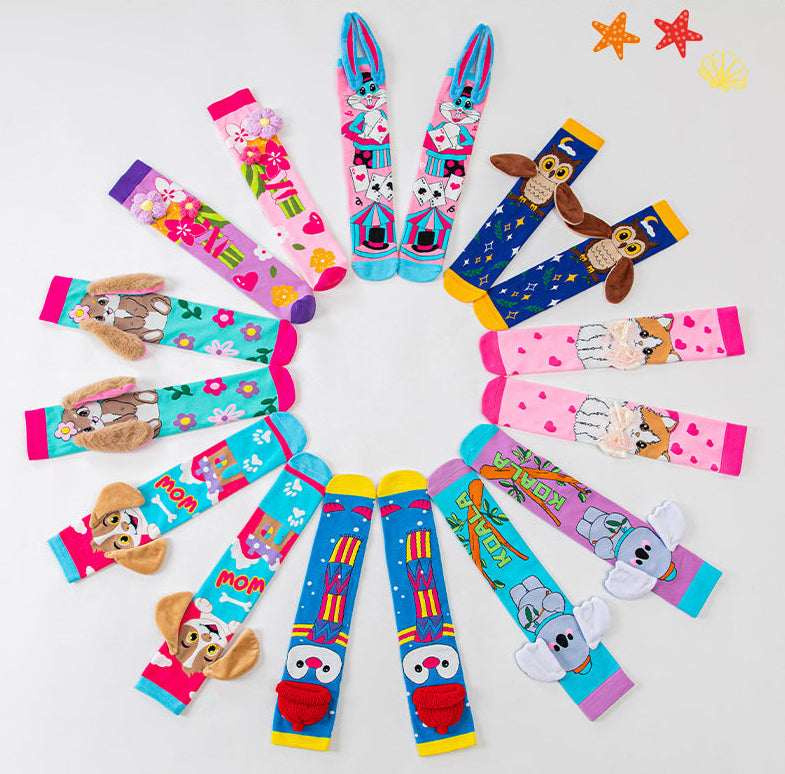 Cute Children's Knee-High 3D Adorable Crazy Socks