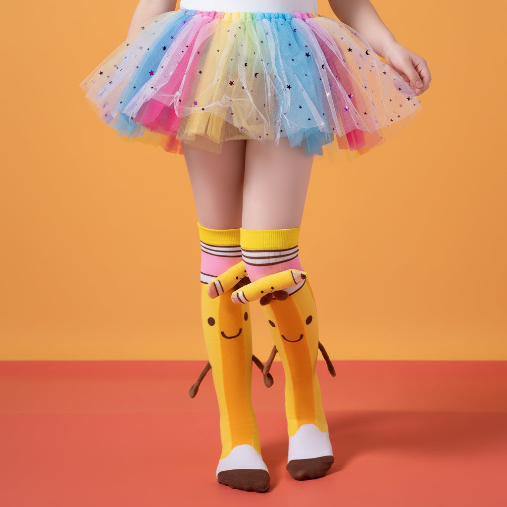 Girls' Cute 3D Cartoon Knee-High Crazy Socks