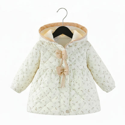 Girls' Flora Bow Hooded Jacket