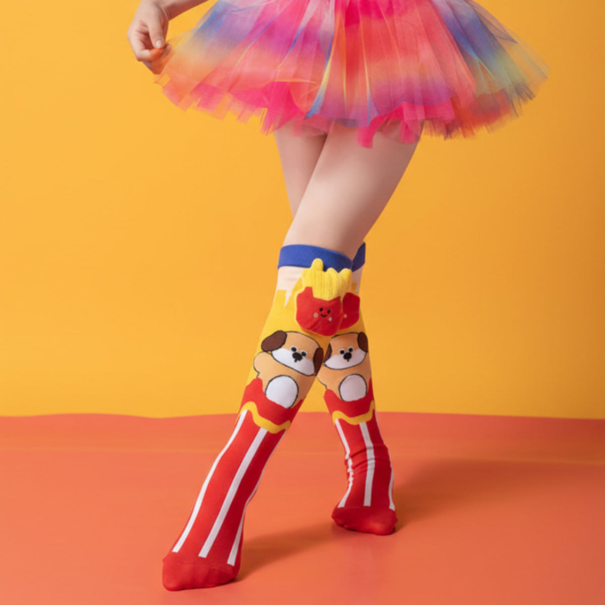 Silly Treats 3D Knee-High Crazy Socks
