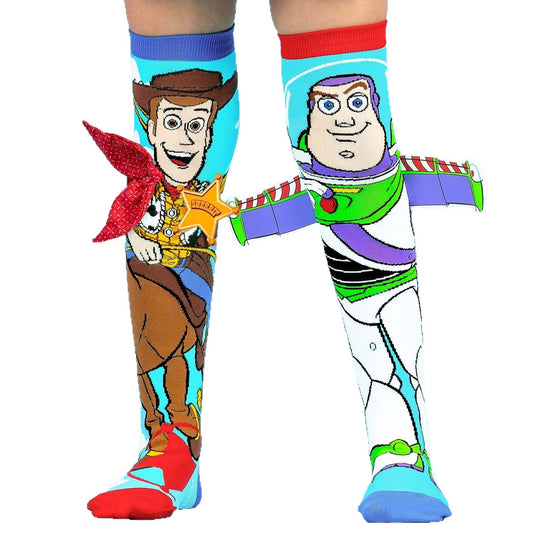 Woody & Buzz Knee-High Mismatched 3D Crazy Socks