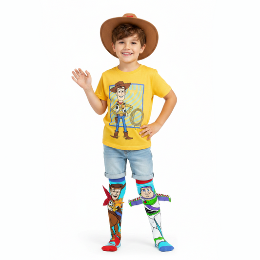 Woody & Buzz Knee-High Mismatched 3D Crazy Socks