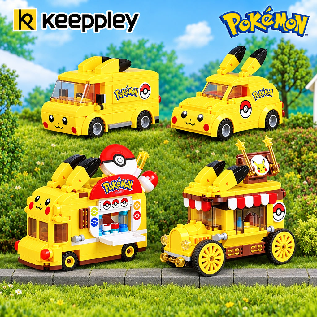 Keeppley x Pokémon Pikachu Mini Vehicle Building Block Collection