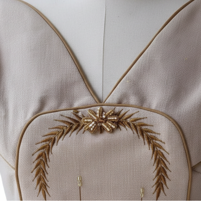Moda Embroidered Temperament Mini Dress.