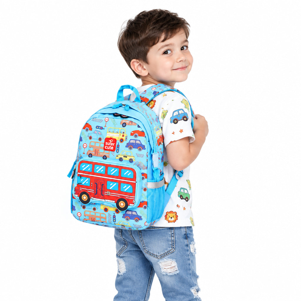 Supercute 2-in-1 Automotive Kids Backpack with Detachable Crossbody Bag
