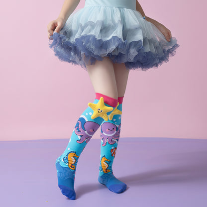 Girls' Cute 3D Cartoon Knee-High Crazy Socks