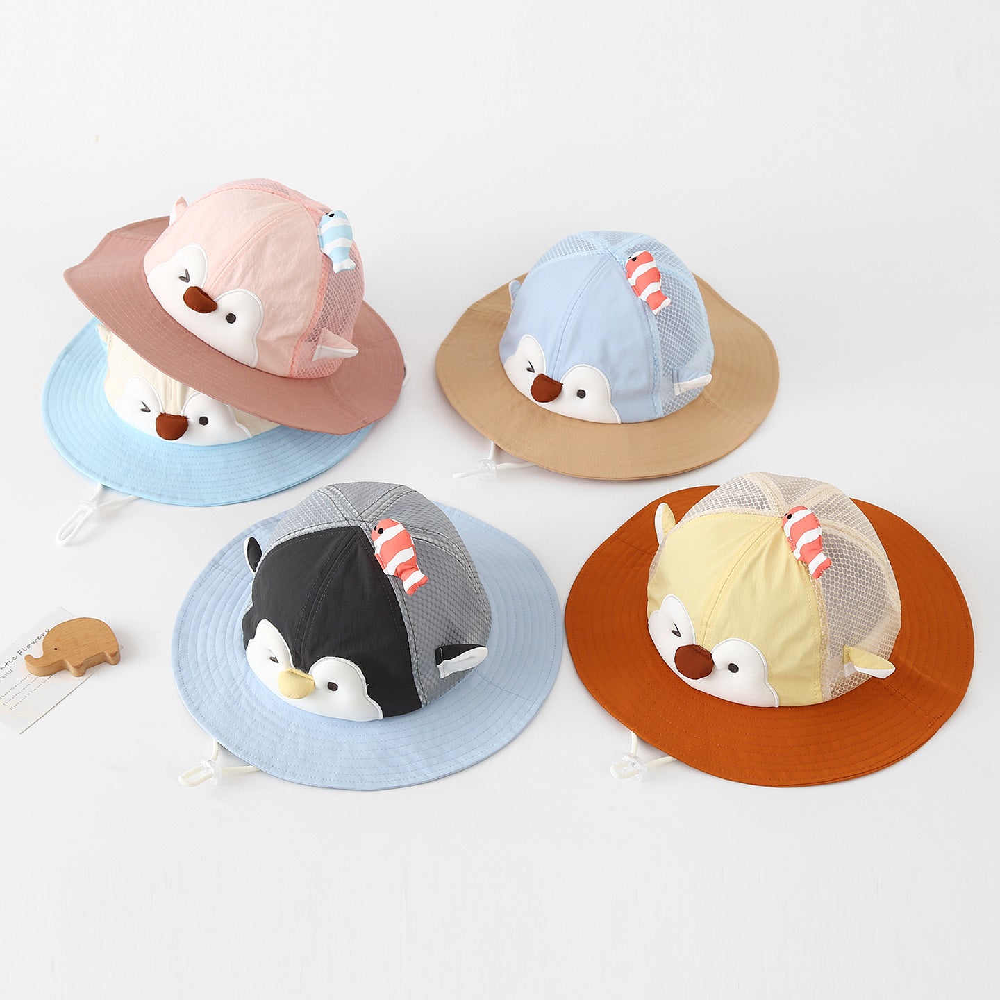 Children's Adorable Penguin Sun Protection Bucket Hat