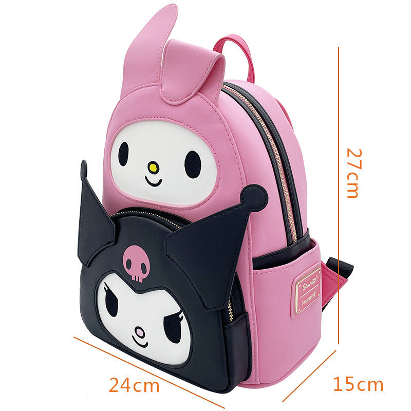 Loungefly x Sanrio My Melody and Kuromi Double Pocket Mini Backpack