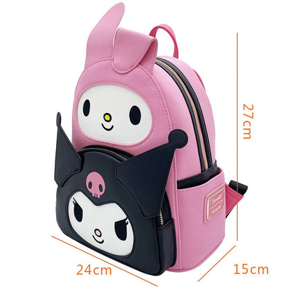 Loungefly x Sanrio My Melody and Kuromi Double Pocket Mini Backpack
