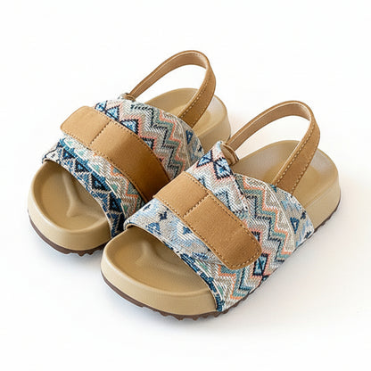 Children's Boho Chic Linen Cork Sandals