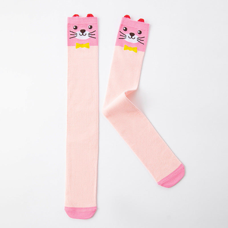 Girl's Adorable Animal Themed Over-The-Knee Crazy Socks