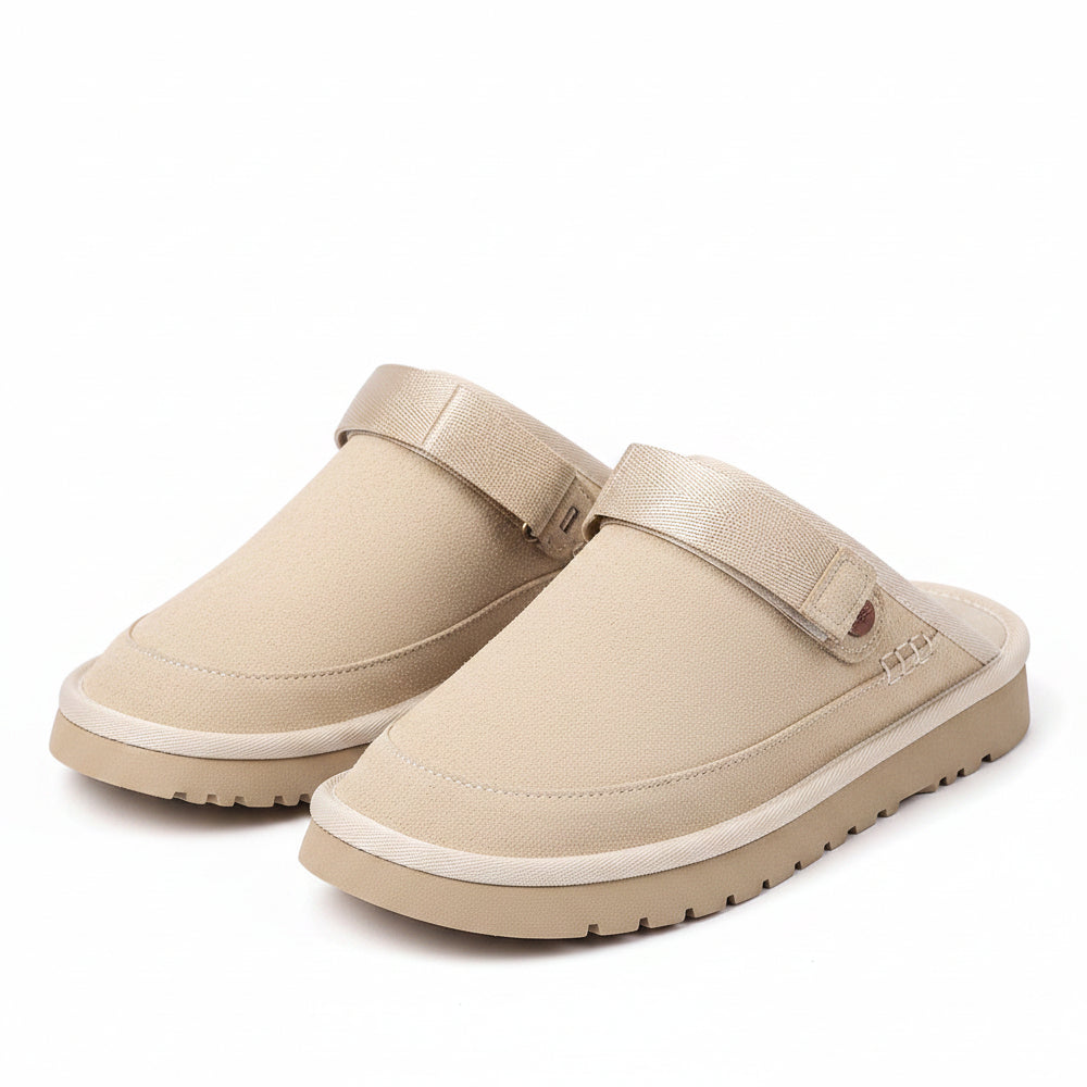 Women's Mulleus Cowhide Sandals - Biege