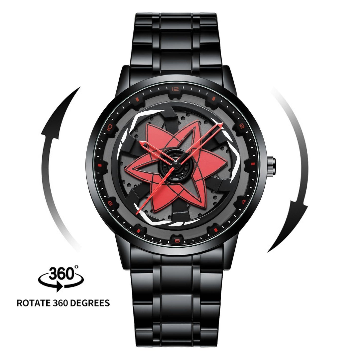 Men's Sasuke Sharingan Quartz Rotating Wristwatch