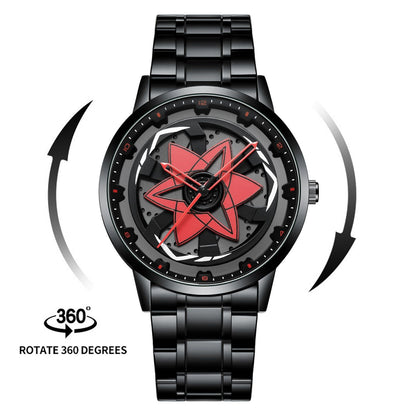 Men's Sasuke Sharingan Quartz Rotating Wristwatch