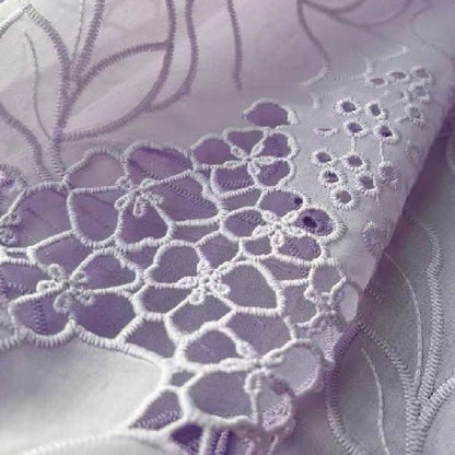 First Love Embroidered Purple Midi Dress